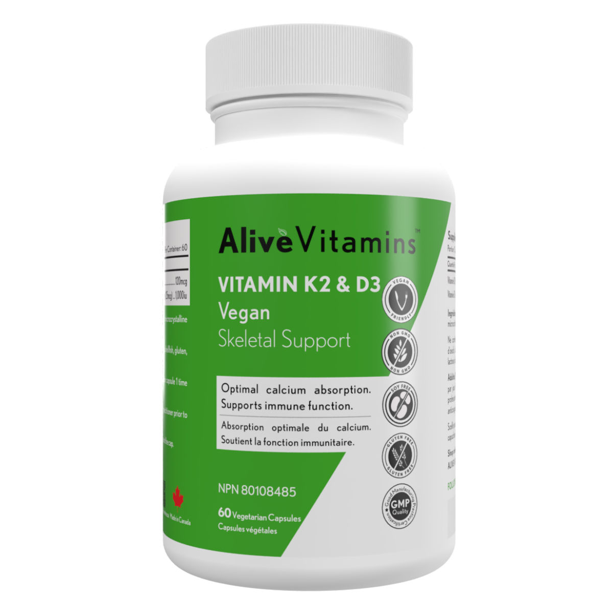 Vitamin K2 & D3 (Vegan) – ShopAlive.ca